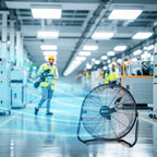 14" Flexible Industrial Floor Fans with Heavy-Duty Design