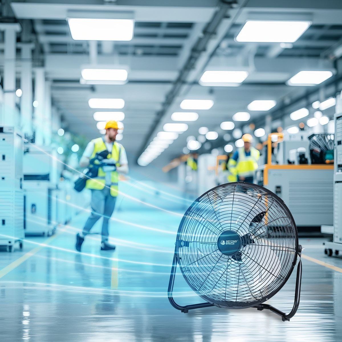 14" Flexible Industrial Floor Fans with Heavy-Duty Design