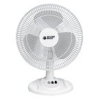 Concise Oscillating Table Fan with Flexible Tilt & Safety Grill