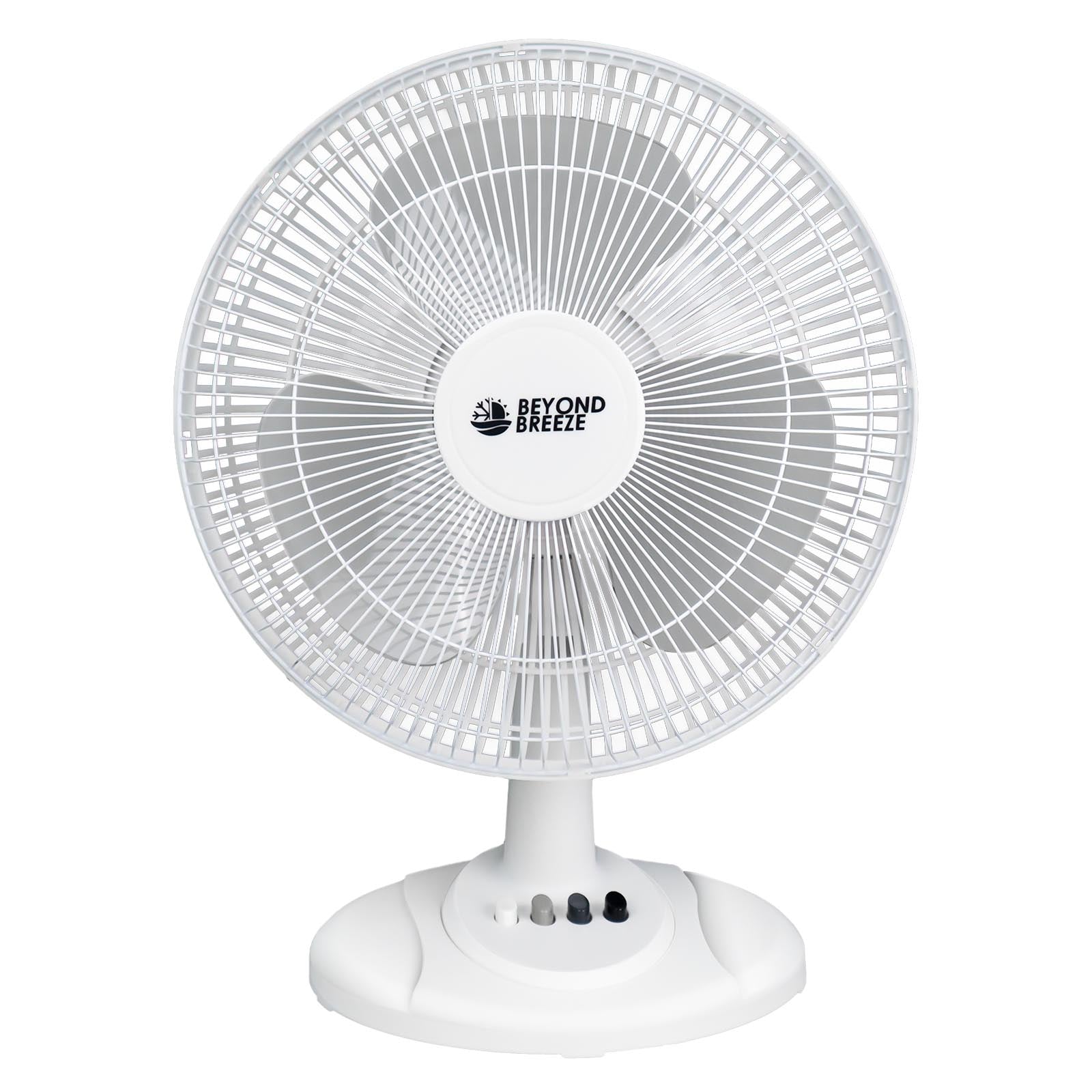 Concise Oscillating Table Fan with Flexible Tilt & Safety Grill