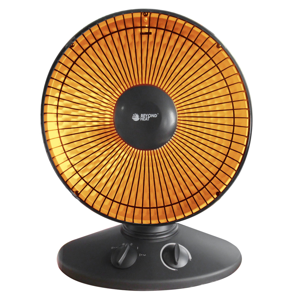 1,000-Watt Indoor Parabolic Dish Space Heater with 70-degree Wide Oscillation, Tip Over & Overheat Protection