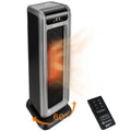 Voice Pilot™ 23" Oscillating Grey Tower Heater with Offline Voice Control