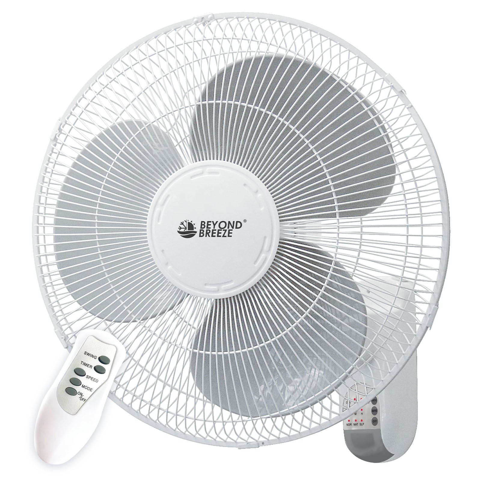 Wall Mount Oscillating Fan with Remote Control