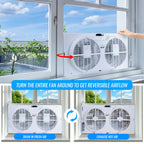 Expandable Dual Window Fan with Adjustable Airflow