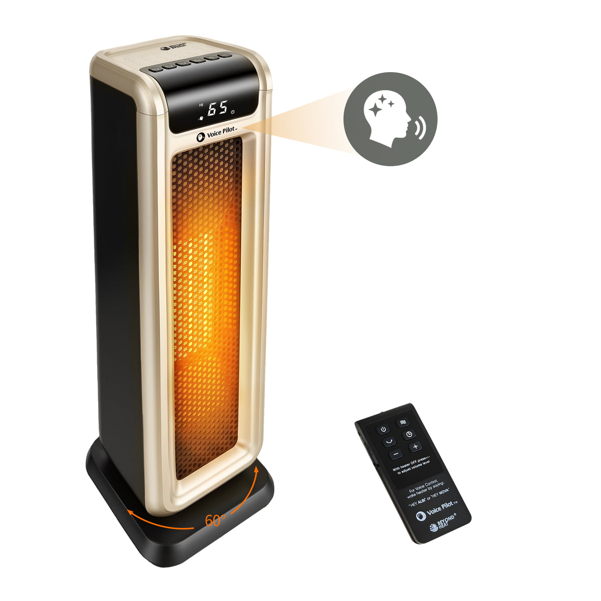 Voice Pilot™ Space Heater with Voice Control & Safety Designs