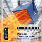 TEMPWARE 10000W Electric Garage Heater with Remote, 240V Hardwired Fan Forced Ceiling Mount Shop Heater with Digital Thermostat and Overheat Protection, Ideal for Warehouse, Workshop