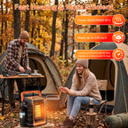 BEYOND HEAT 9000 BTU Portable Radiant Propane Heater with Two Heat Settings, Buddy Heater with Tip Over & Low Oxygen Shut Off for Outdoor Use