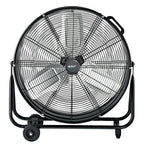 BEYOND BREEZE 24 inch High Velocity Industrial Drum Fan, 2-Speed Heavy Duty Metal Shop Fan with Aluminum Blades and 180-Degree Adjustable Tilt for Warehouse, Workshops, Garage, Factory and Basement