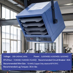 5000W 240V Hardwired Ceiling Mount Industrial Electric Heater