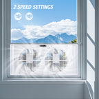 Expandable Dual Window Fan with Adjustable Airflow