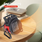 BEYOND HEAT Portable Space Heater, 1500W Electric Heater with Ceramic Heater Element and Overheat Protection, Small Space Heater for Office Garage Indoor Use, Red