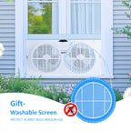 Expandable Dual Window Fan with Adjustable Airflow