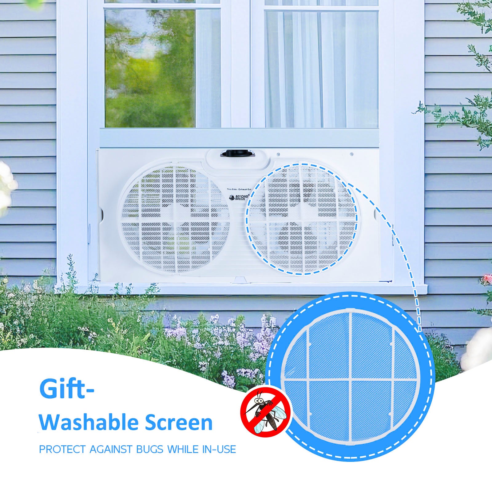 Expandable Dual Window Fan with Adjustable Airflow