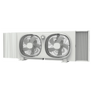 Versatile Installing Dual Window Fan with Adjustable Circulation