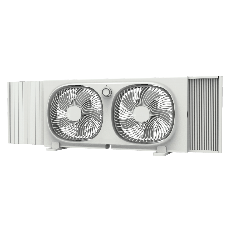 Versatile Installing Dual Window Fan with Adjustable Circulation