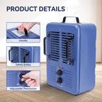 Vintage Blue Instant Heating Milkhouse Heater with Portable Designs