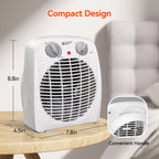 2 In 1 Portable Desk Heater Fan Combo for Personal Use