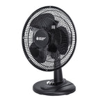 Black Grille 12" Oscillating Table Fan with Adjustable Speed Setting