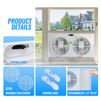 Expandable Dual Window Fan with Adjustable Airflow