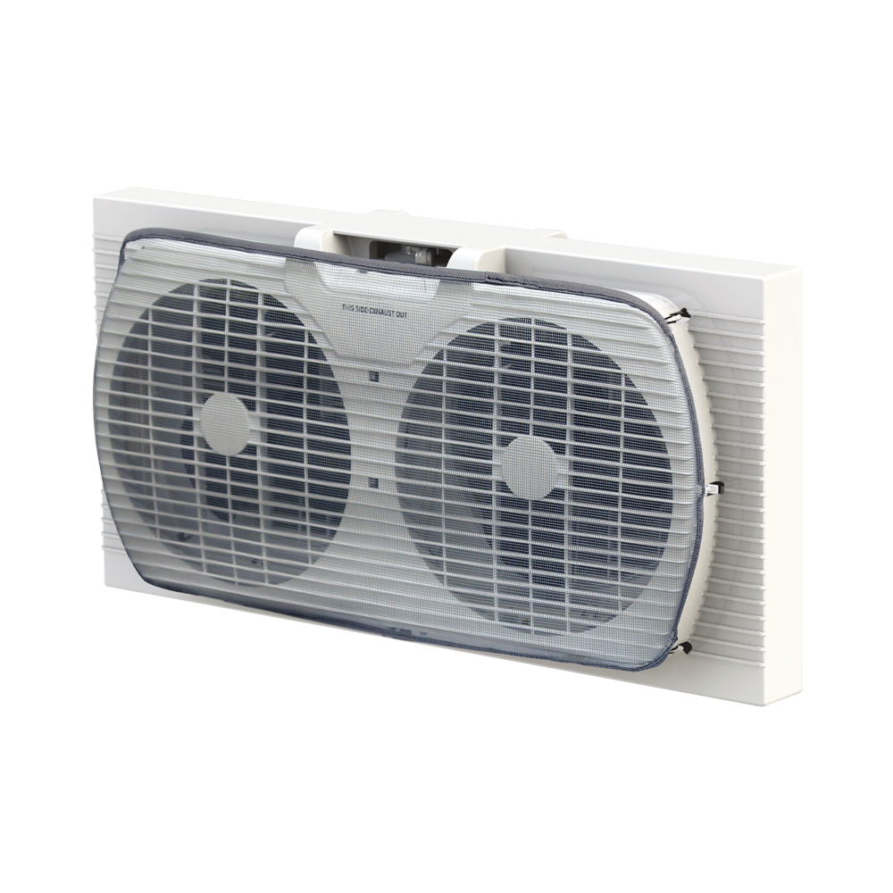 Versatile Installing Dual Window Fan with Adjustable Circulation