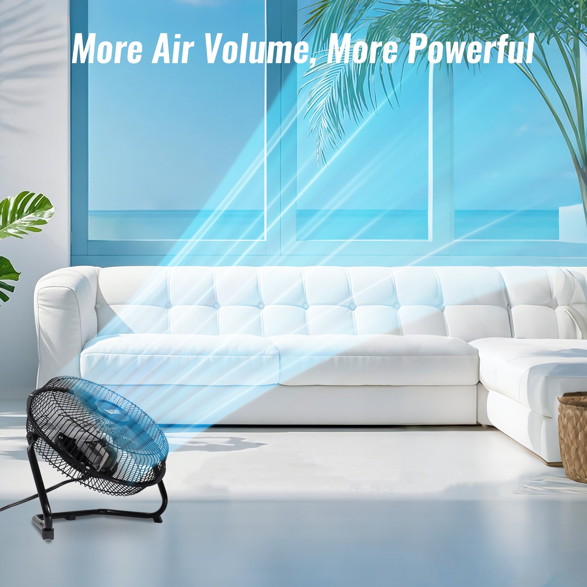 9 Inch All Metal Cradle Floor Fans with Adjustable Tilt
