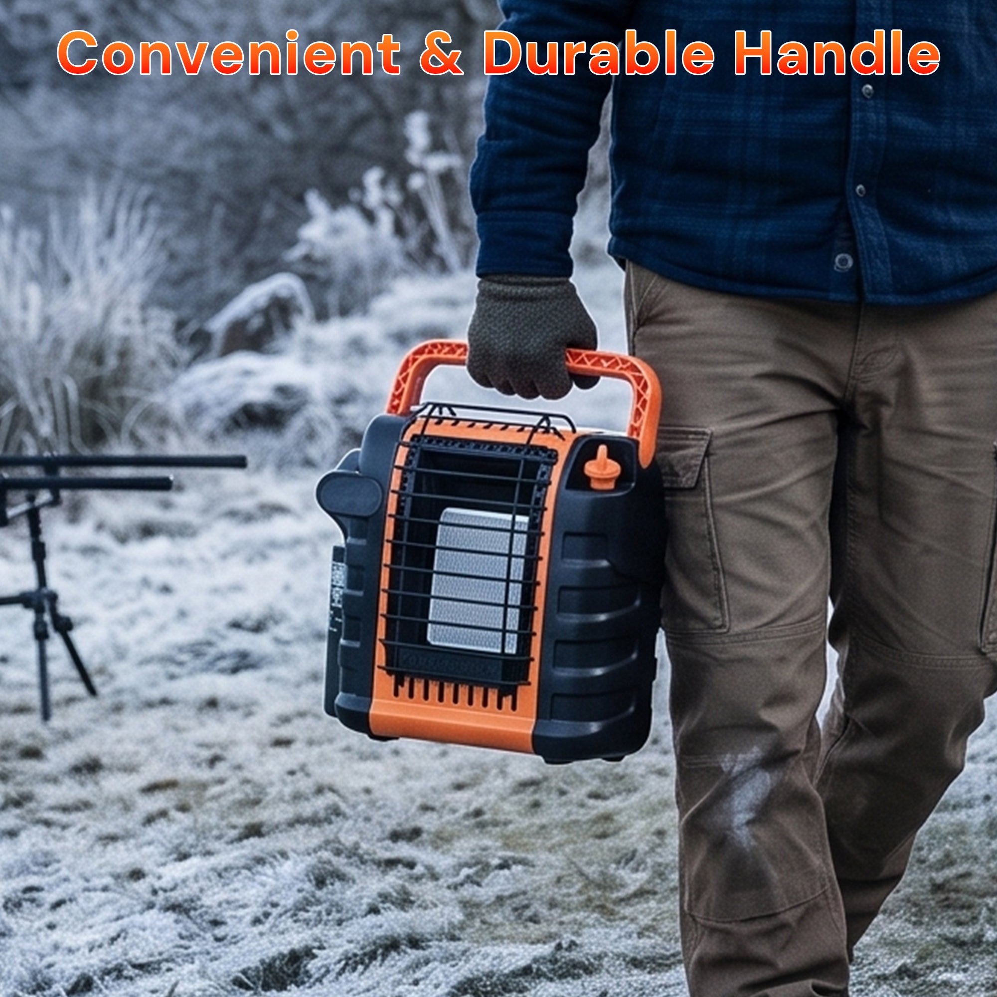 BEYOND HEAT 9000 BTU Portable Radiant Propane Heater with Two Heat Settings, Buddy Heater with Tip Over & Low Oxygen Shut Off for Outdoor Use