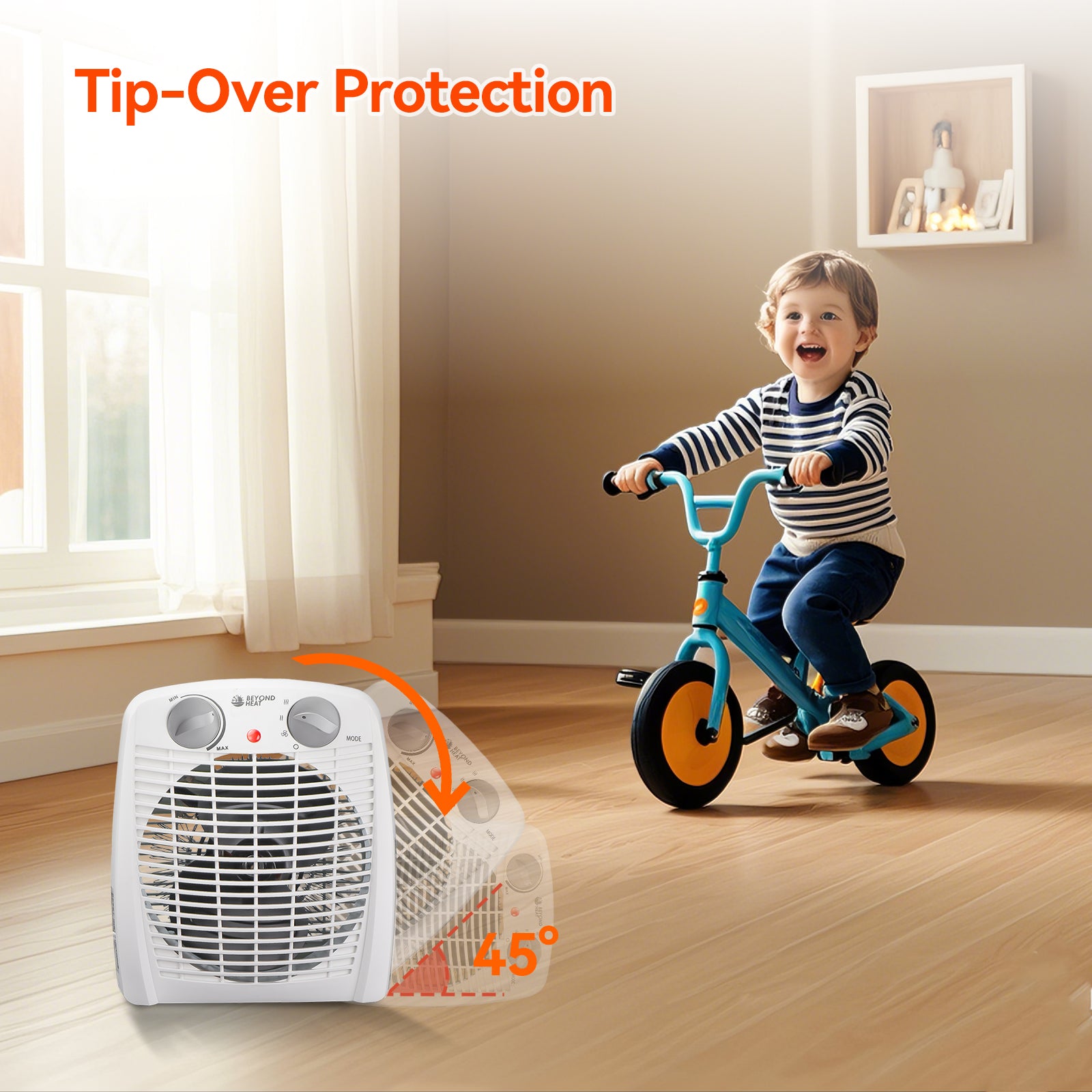 2 In 1 Portable Desk Heater Fan Combo for Personal Use