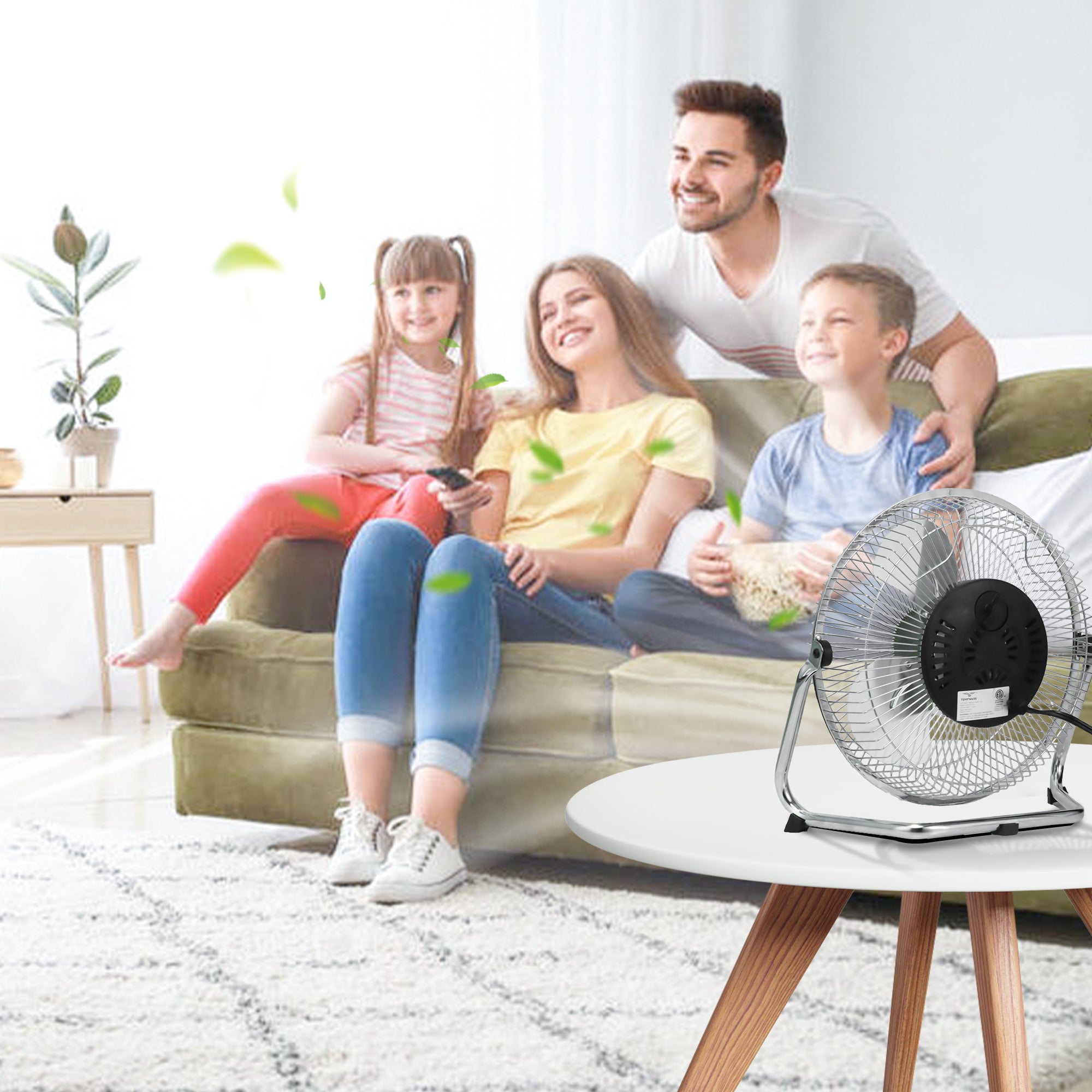 Lightweight 9" All Metal Table Fan with Adjustable Tilt
