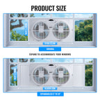Expandable Dual Window Fan with Adjustable Airflow