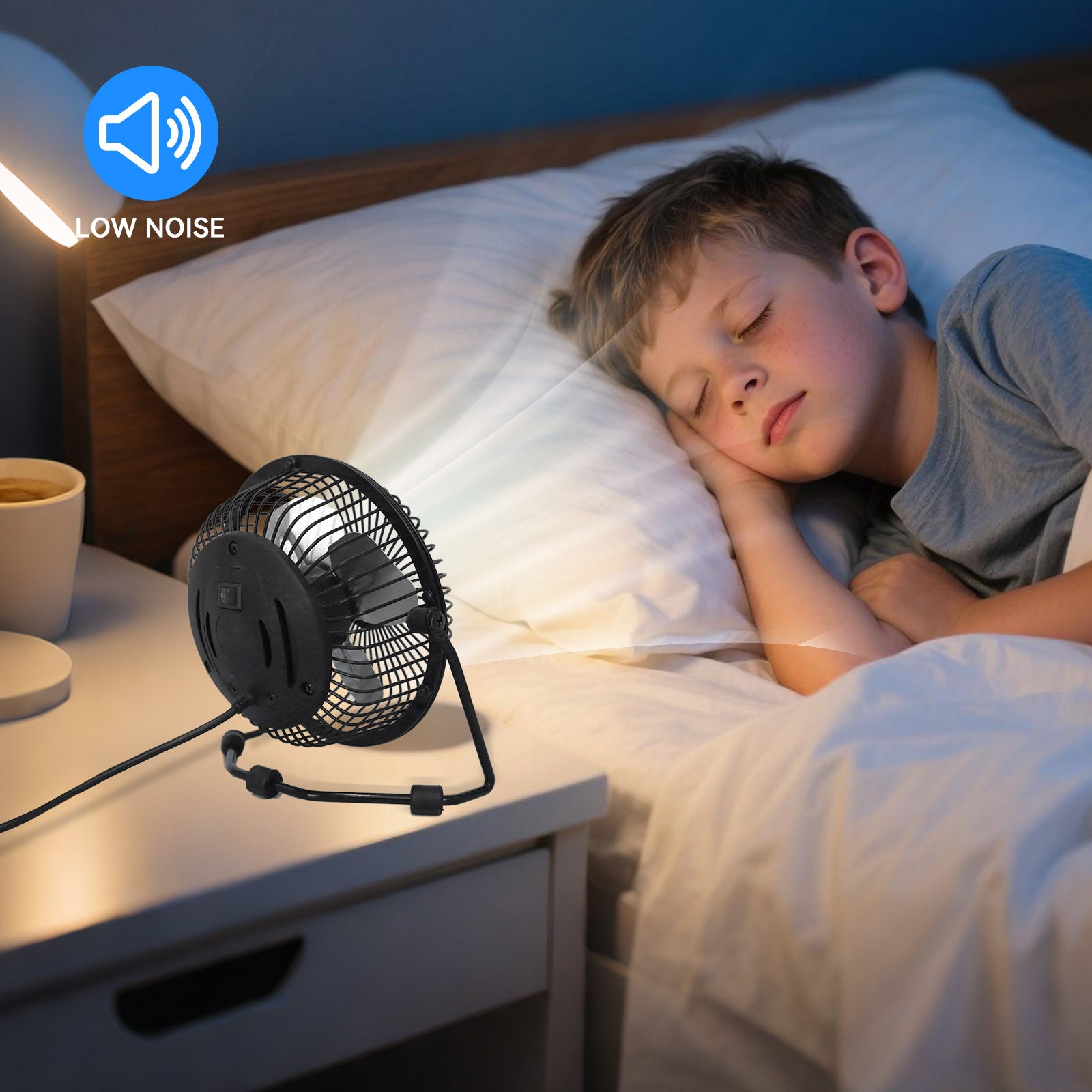 High Velocity Personal Desk Fan with Two Charging Options