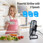 9 Inch All Metal Cradle Floor Fans with Adjustable Tilt