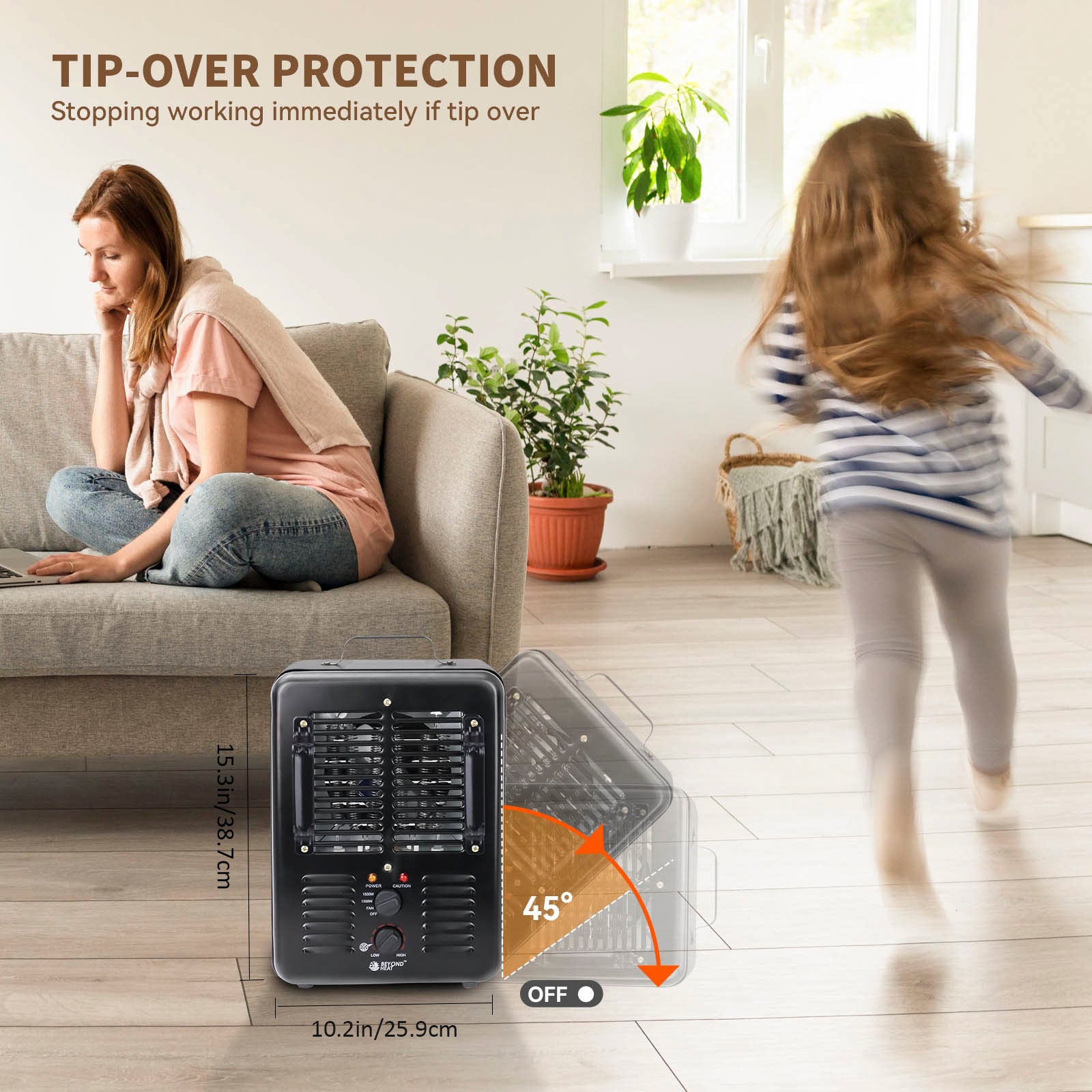 Versatile Milkhouse Space Heater with Safety Protection