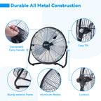 14" Flexible Industrial Floor Fans with Heavy-Duty Design