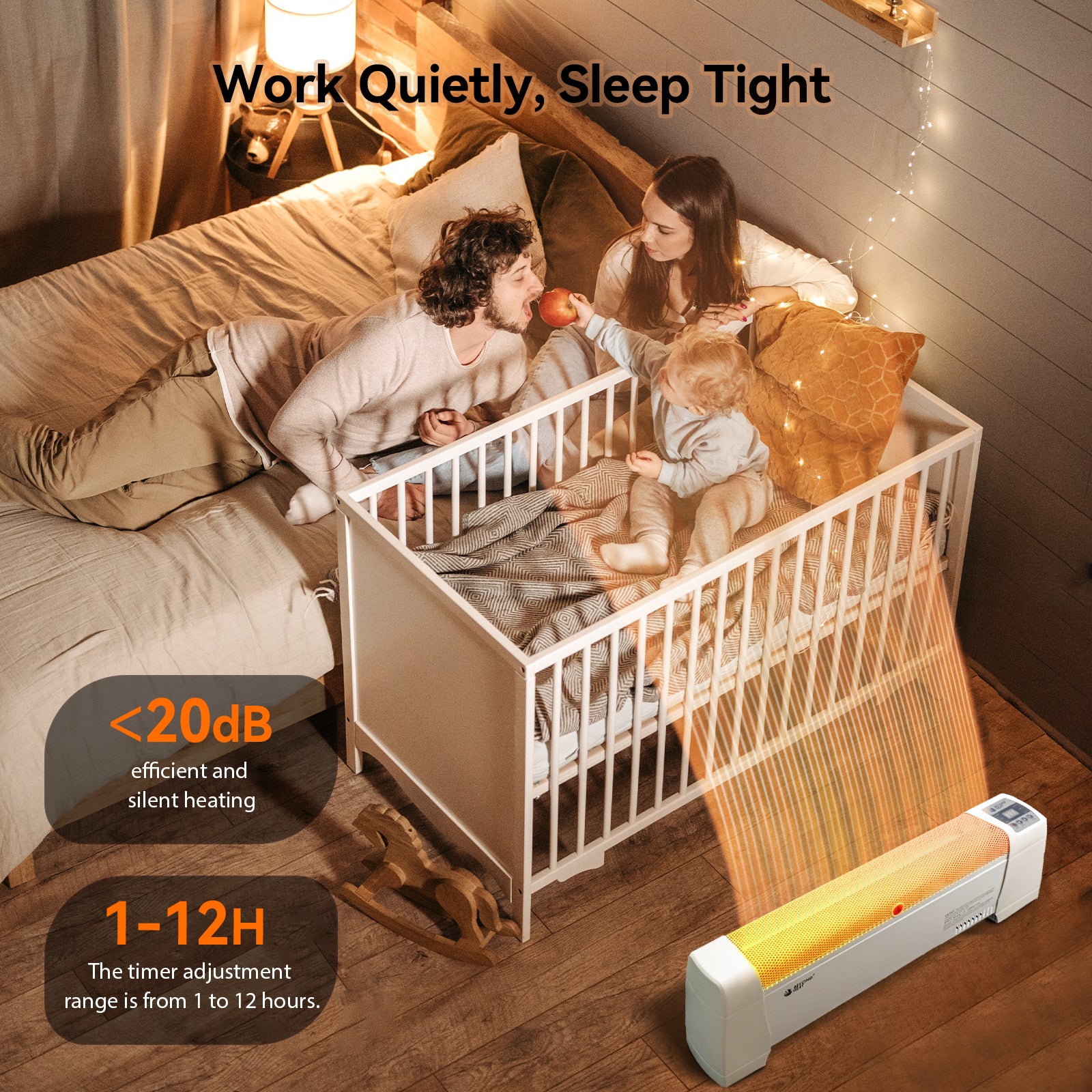 Digital Thermostat Baseboard Heater with Overheat Protection