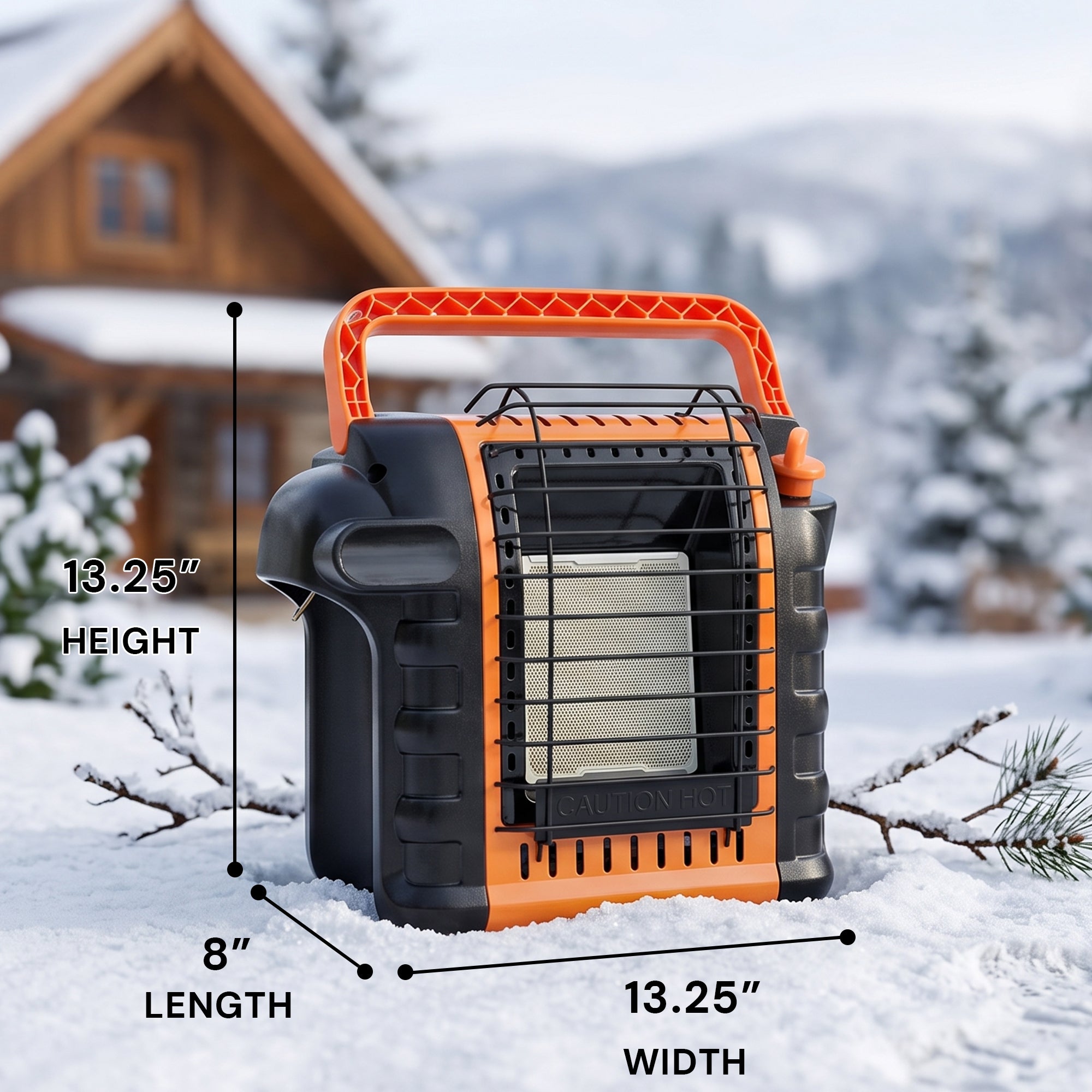 BEYOND HEAT 9000 BTU Portable Radiant Propane Heater with Two Heat Settings, Buddy Heater with Tip Over & Low Oxygen Shut Off for Outdoor Use