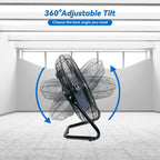 20 Inch High Velocity Industrial Heavy Duty Metal Floor Fan