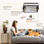 Adjustable Wall Mounted Quartz Heater for Garage