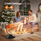 Oscillating Radiant Dish Heater with Protection System