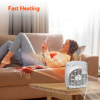 2 In 1 Portable Desk Heater Fan Combo for Personal Use