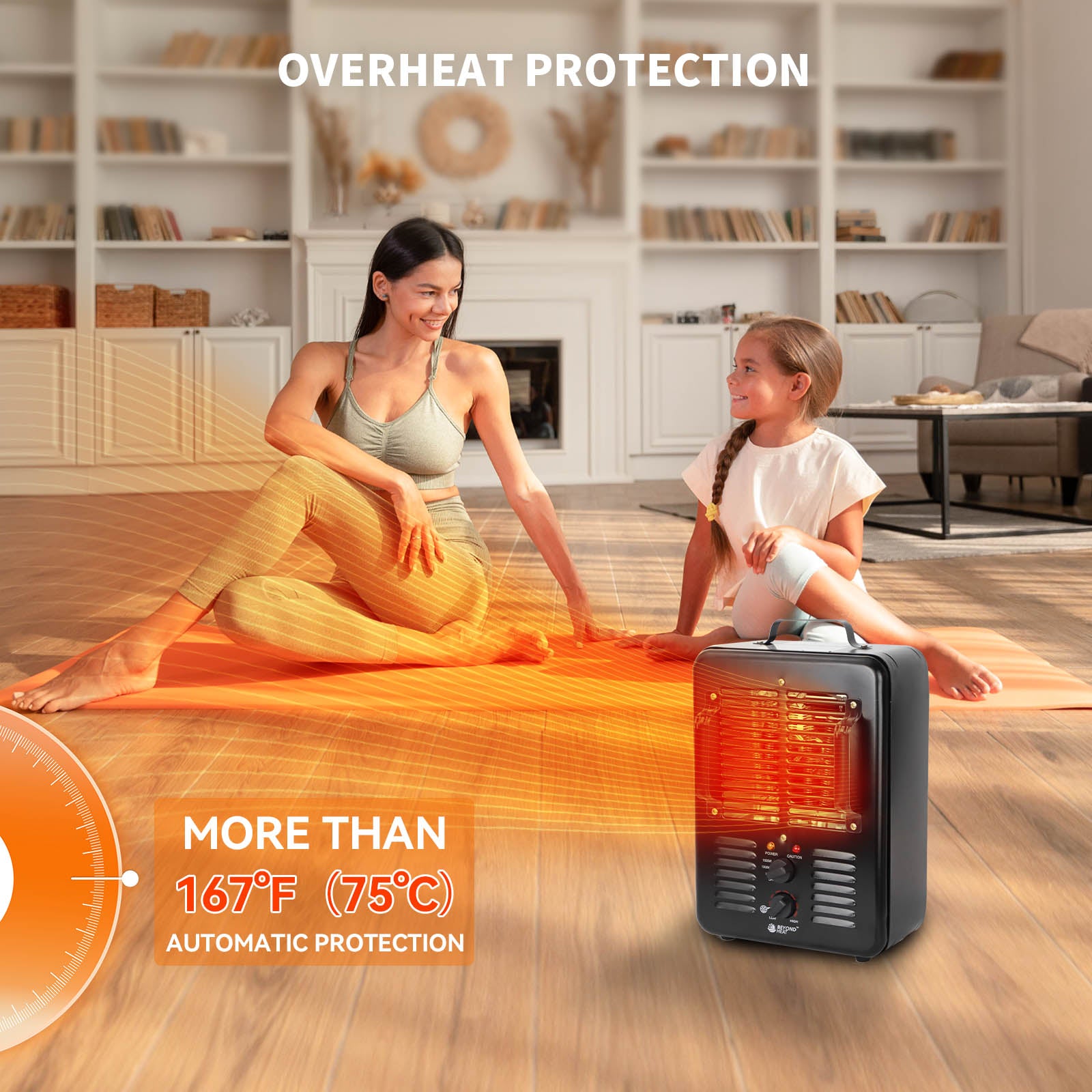 Versatile Milkhouse Space Heater with Safety Protection