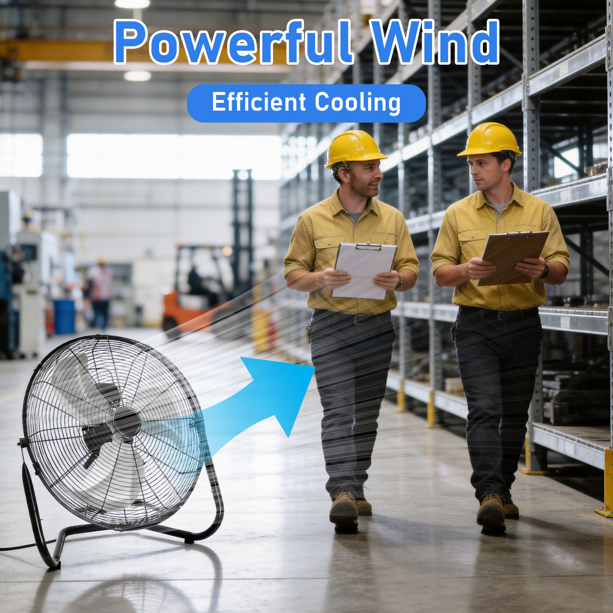 Versatile 20 Inch Heavy Duty Metal Cradle Floor Fans with 360° Tilt