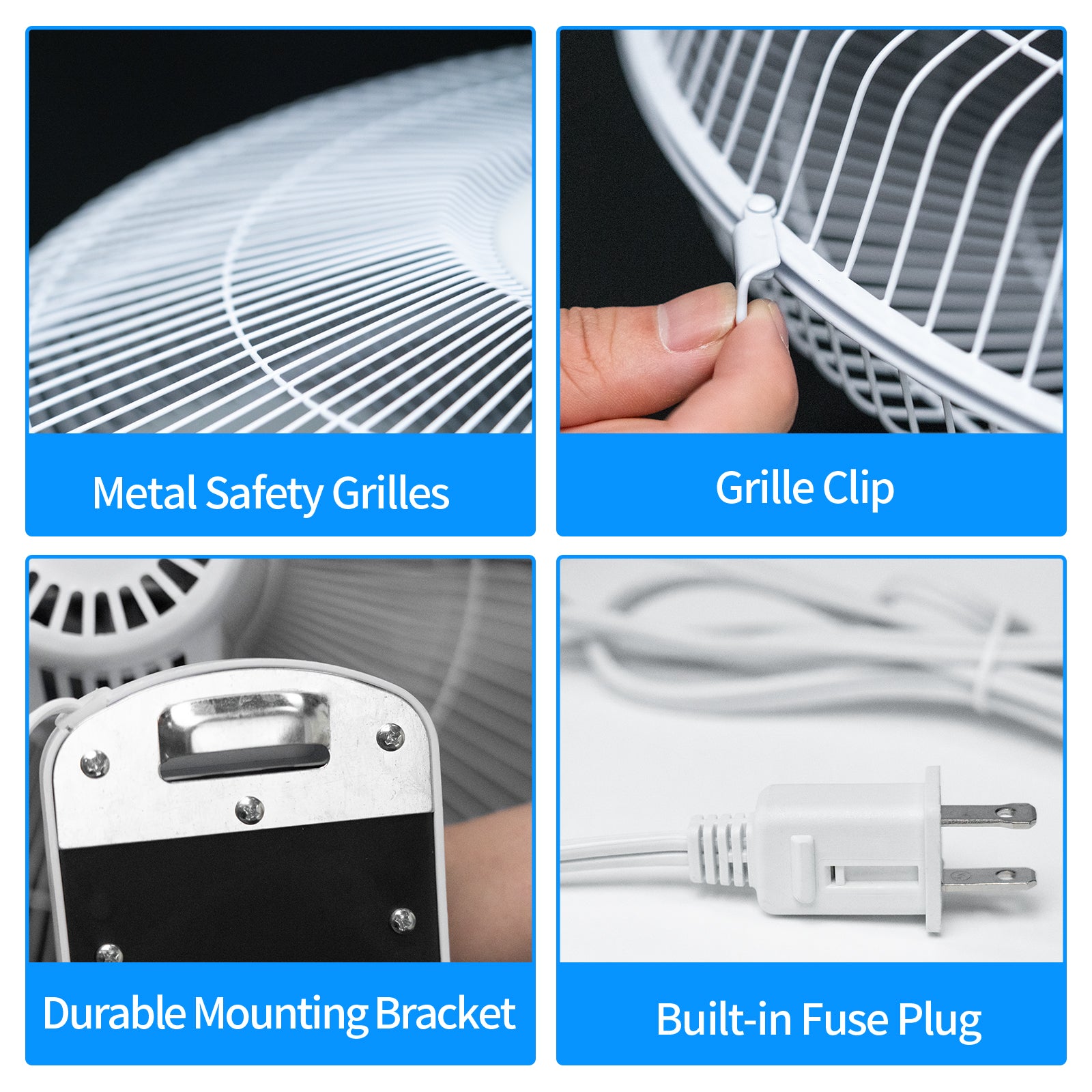 Wall Mount Oscillating Fan with Remote Control