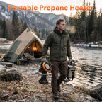 BEYOND HEAT 4000 BTU Portable Propane Heater with Two Operation Angles, Small Buddy Heater with Tip Over & Low Oxygen Shut Off for Outdoor Use