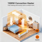 1500W Electric Baseboard Heater with Adjustable Thermostat