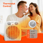 2 In 1 Portable Desk Heater Fan Combo for Personal Use