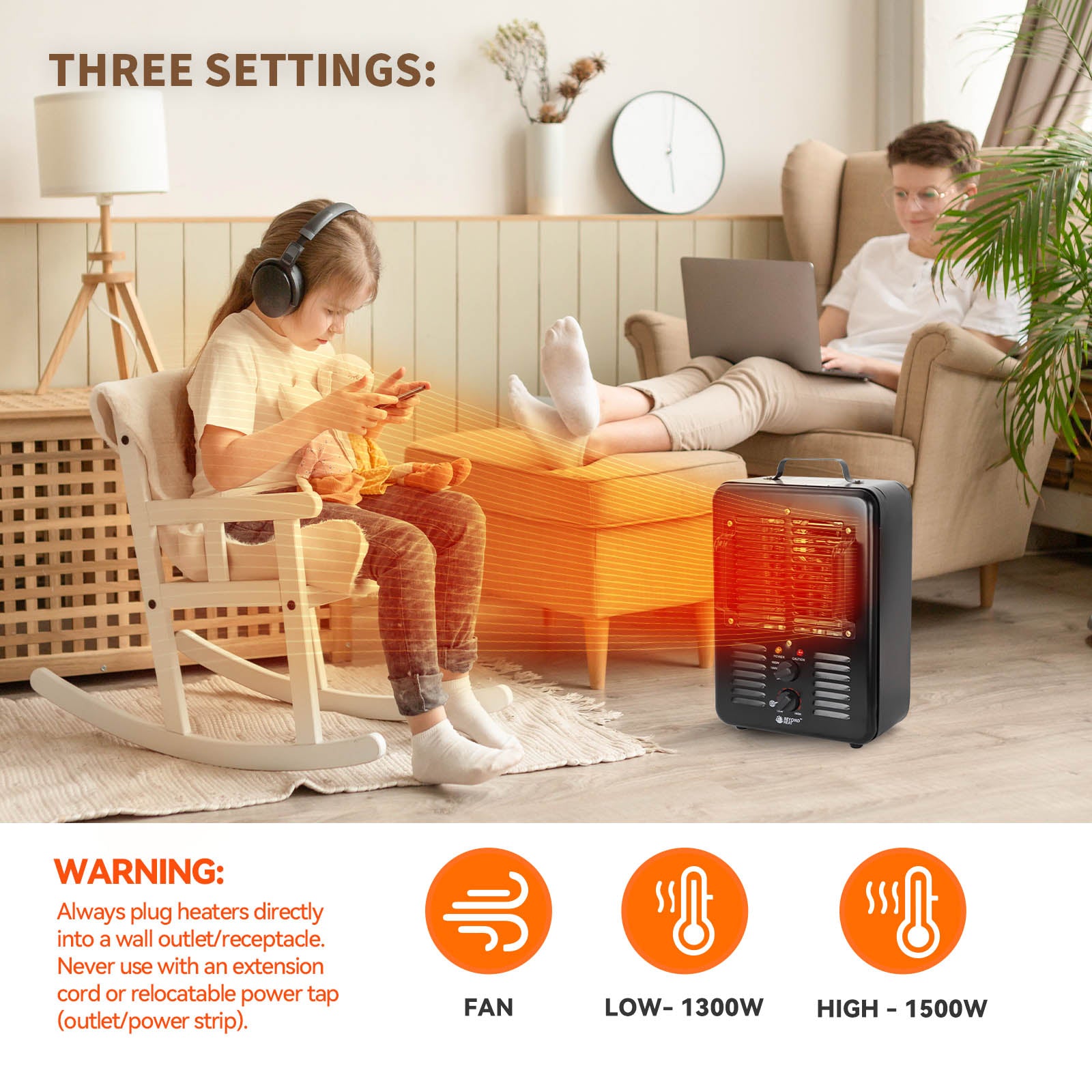 Versatile Milkhouse Space Heater with Safety Protection