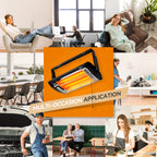 Adjustable Wall Mounted Quartz Heater for Garage