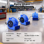 Stackable Industrial Floor Blower with Adjustable Angles
