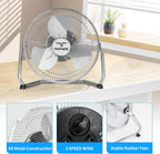 Lightweight 9" All Metal Table Fan with Adjustable Tilt