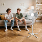3-Speed Silent Oscillating Pedestal Fan with Collapsable Base